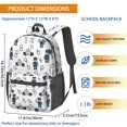 thumbnail image 3 of Police and Officer White Pattern 17" Waterproof Oxford School Backpacks for Teens, S-Shape Padded Straps, for School, Travel, Hiking, Camping, 3 of 5