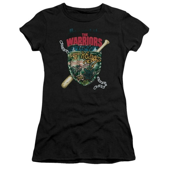 Warriors Shield Junior Women's T-Shirt Sheer Black