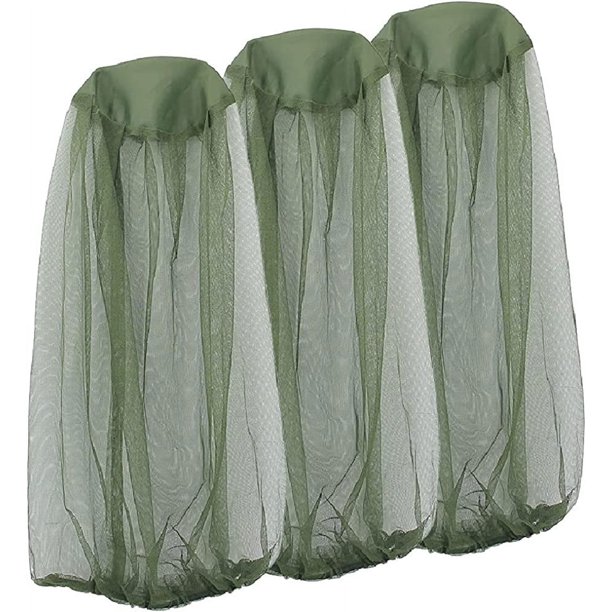3 piezas de gorro repelente de mosquitos, mosquitero para la cabeza, protección para la cara, visibilidad óptima, gorro repelente de mosquitos transpirable, mosquitero para la apicultura y