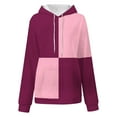 thumbnail image 5 of Xcmzpl Womens Hoodies Plus Size Color Block Hooded Sweatshirt Athletic Pullover Tops Cotton Long Sleeve Shirts Early Fall Fashion, 5 of 5
