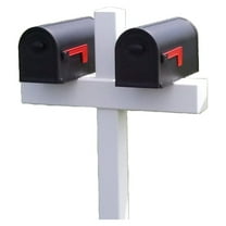 Double 54-in x 31-in White Vinyl Mailbox Post Sleeve (mailboxes not Included)