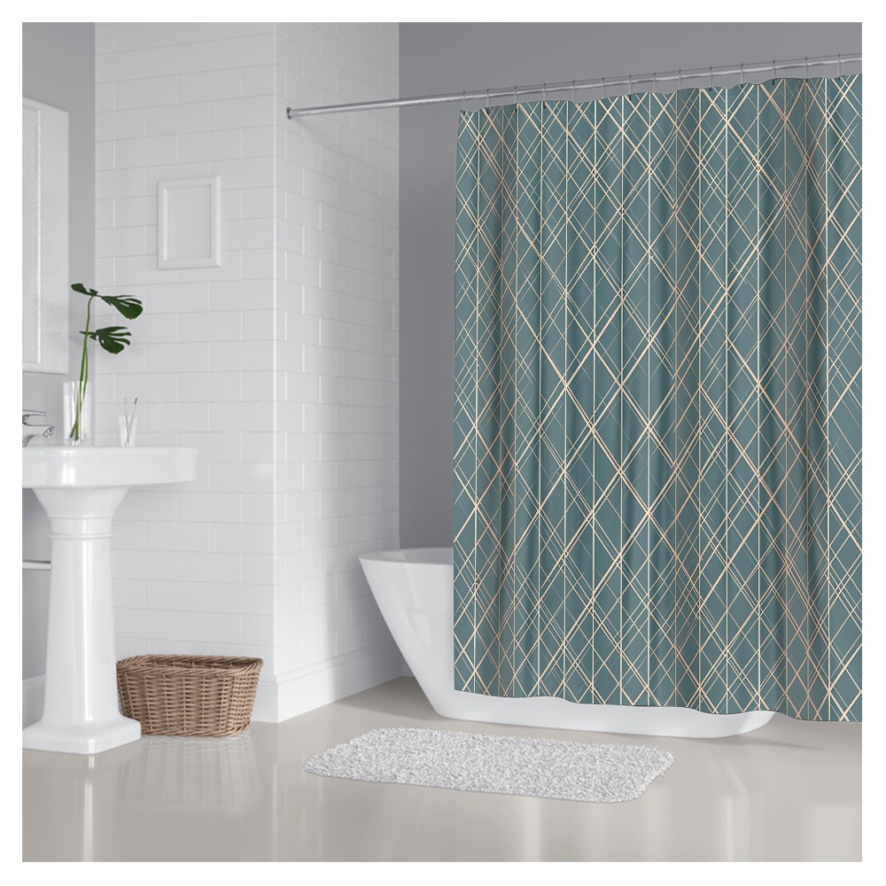 Shower Curtain Boho Shower Curtain Minimal Grid Pattern Shower Curtains