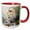 Red/White, variant on 3drose, Guardian Angel, 11oz Two-tone Green Mug