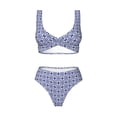 thumbnail image 4 of Rocae Blue And White Porcelain Chinaware for Bikini Set for Women Two Piece Sexy High Swimsuits Split Crossover Bikini XX-Large, 4 of 9
