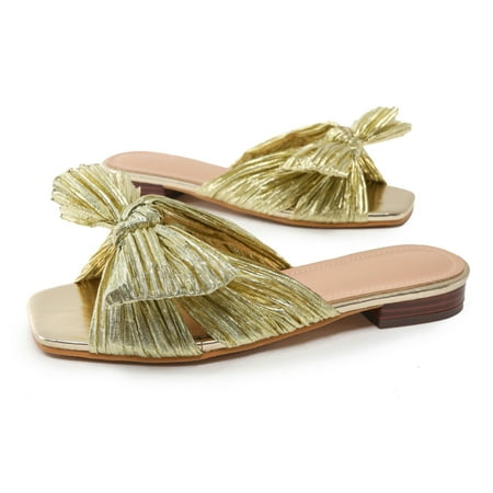 

Women s Bows Flat Sneakers Fashion Open Toe Slippers Outdoor Beach Shoes 39 Light Blue