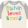 thumbnail image 4 of Inktastic My Nan Loves Me Boys or Girls Long Sleeve Baby Bodysuit, 4 of 5
