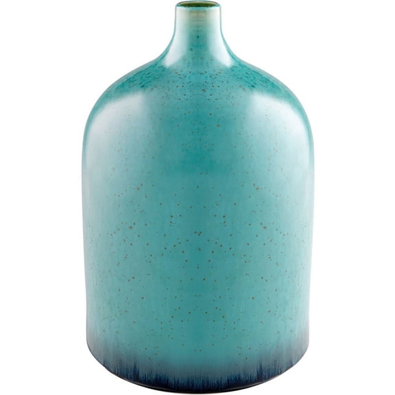 Cyan lighting - Native Gloss - Vase-15 Inches Tall and 10 Inches Wide - Cyan