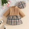 thumbnail image 6 of AUNVITO Baby Girls Ruffled Blouse & Plaid Skirt Set Bow Accent Ribbed Long Sleeve Top with Classic Plaid Skirt and Headband Sweet Fashion Autumn Winter Outfit, 6 of 9