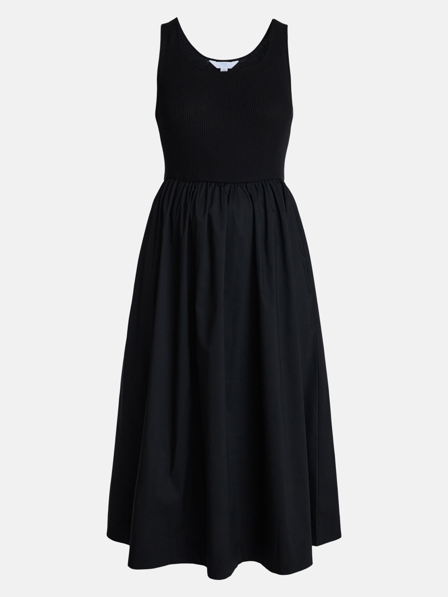 Time and Tru Women's Sleeveless Scoop Neck Midi Dress, Sizes XS