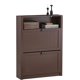 thumbnail image 1 of SoBuy FSR87-BR Zapatero, Banco Zapatero, Zapatero de Organizador con 2 Puertas Abatibles Zapatero Estrecho Organizador para Zapatos (Marrón), 1 of 1