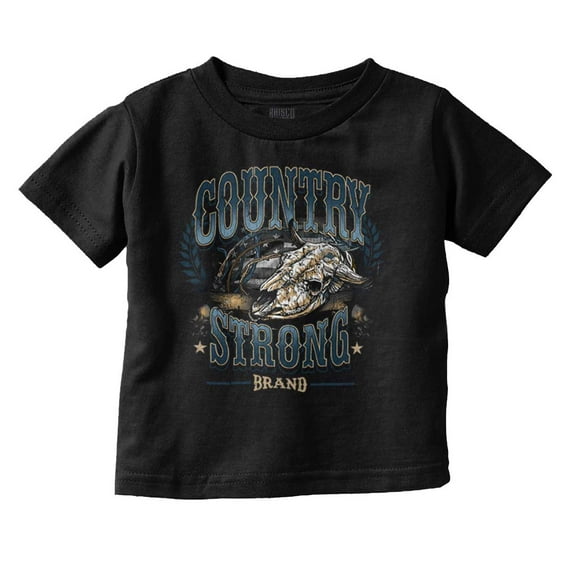 Country Western America Animal Skull Toddler Boy Girl T Shirt Infant Toddler Brisco Brands 6M