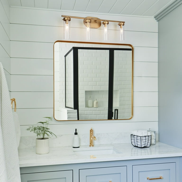 Blue top vanity light