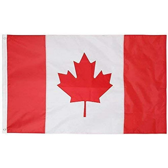 TRAHOO-Canadian Canada National Flag Olympics by BELLADDY INC - Quality 100% Polyester Material, Large, Bright and Vivid Colours (3x5 feet)