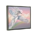 thumbnail image 4 of Stupell Industries Unicorn Over the Rainbow Fairy Tales & Fantasy Painting Gray Floater Framed Canvas Art Print Wall Art, 21 x 17, 4 of 10