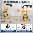 thumbnail image 4 of GARVEE Topside Automotive Engine Creeper,48" to 68" Adjustable Height,400LBS Capacity,High Top Automotive Creeper with Leather Cushion & 6 Swivel Casters,Yellow, 4 of 6
