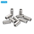 thumbnail image 3 of Unique Bargains Adaptateurs Filetage Manchon Réducteur Écrou M6x1.0 Mâle à M4x0.7 Femelle pour Réparer Insert Écrou Vis Réducteur 12mm 10 Pcs, 3 of 5