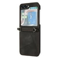 thumbnail image 3 of Allytechgroup Slim Case for Samsung Galaxy Z Flip5, Crossbody Shoulder Strap Anti-Scratch Shockproof Bumper Retro Case Cover for Girls Women, Black, 3 of 11