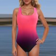 thumbnail image 2 of One Piece Swimsuit Women,Athletic Racerback Swimsuit Color Block Training Bathing Suit for Competitive Swimming,Swimsuit for Women,M,Light Pink, 2 of 5