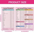 thumbnail image 3 of FENGGHAO Air Fryer Cheat Sheet Magnet Cooking Times Temperature Guide Kitchen Accessory for 80+ Foods Long Strip Cooking Reference, 3 of 9