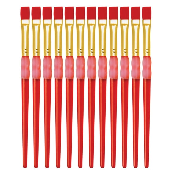 Royal & Langnickel Big Kids Choice Brush Packs, Flat Type, Short Handle, Size 12, Pack of 12