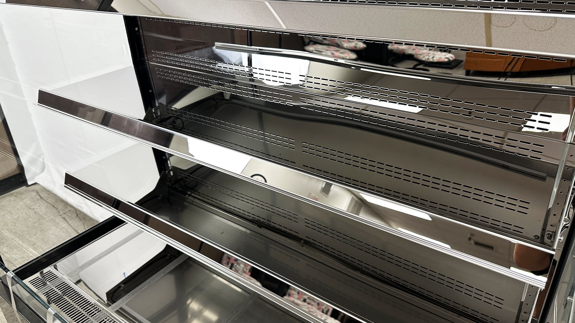 NSF 52 in. Open Air Cooler Display, Commercial Refrigerator, Beverage Display Case Grab & Go Merchandiser Night Curtain