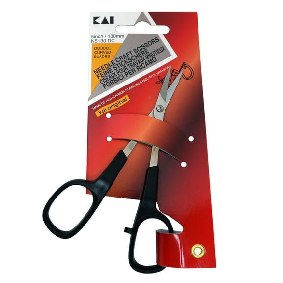 KAI N5130DC 5in Double Curved Embroidery Scissors