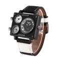 thumbnail image 1 of Mirar OULM Reloj de negocios para hombres Reloj de cuarzo de lujo con banda de lona Reloj con tres zonas horarias y reloj deportivo OULM Mirar, 1 of 7