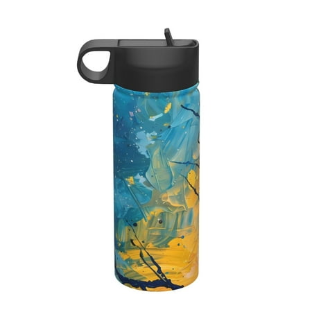 

Ocsxa Abstract Night Sky Tree Print 18 oz Insulated Water Bottle With Straw Stainless Steel Sports Water Cup Flask Wide Mouth Travel Thermal Mug for Home Office or Car