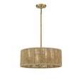 thumbnail image 3 of Ashe 4-Light Pendant in Warm Brass and Rope, 3 of 5