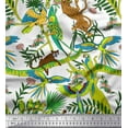thumbnail image 1 of Soimoi Rayon Fabric Branches,Parrot & Leopard Jungle Print Fabric by the Yard 56 Inch Wide, 1 of 1