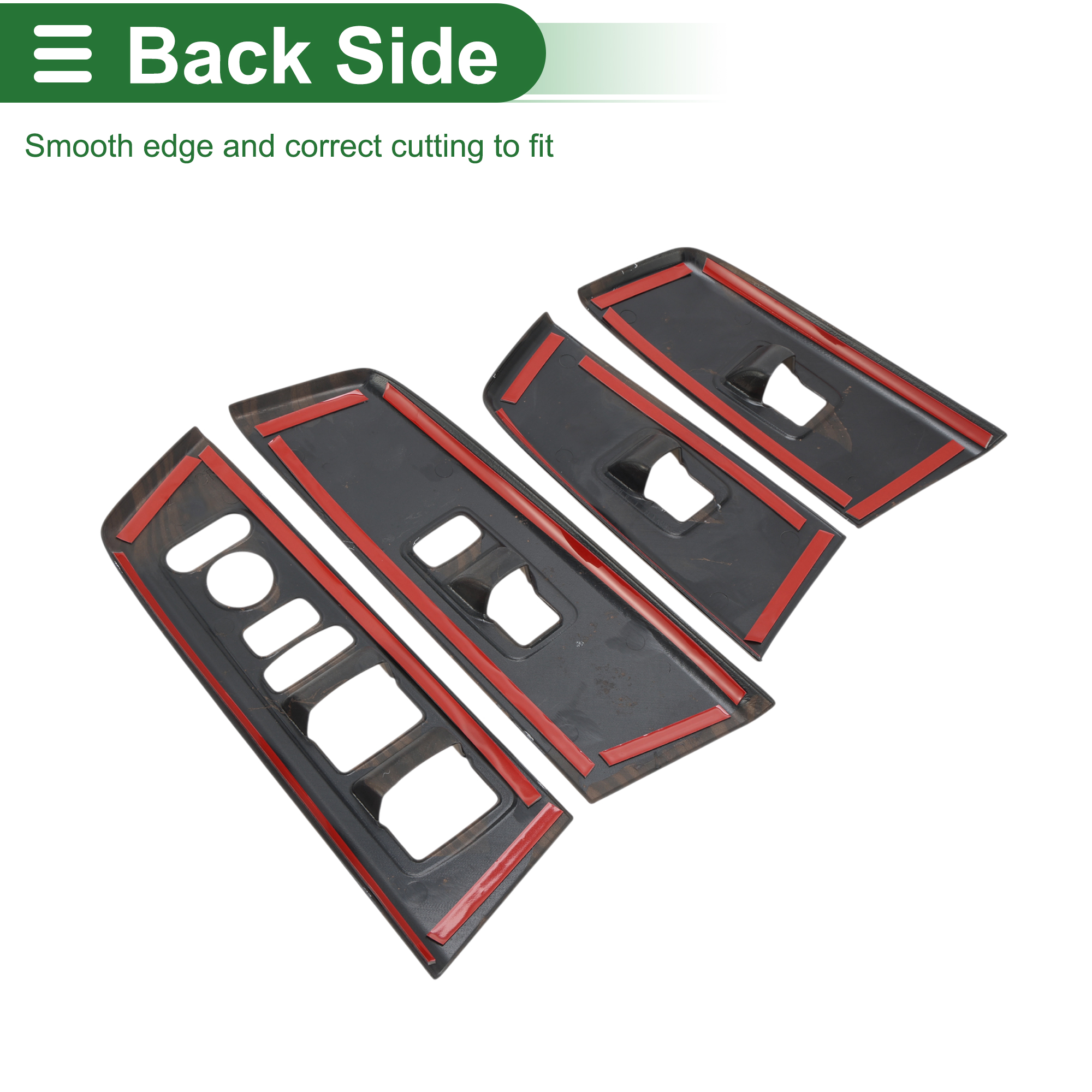 Unique Bargains Window Lift Switch Panel Trim Cover for Honda CRV 2023-2025 Front Rear Car Door Window Control Button Interior Accessories Wood Grain Color