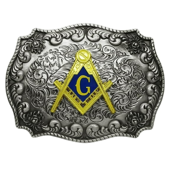 Masonic Theme FreeMasons Western Rodeo Fashion Unisex Cowboy and Cowgirl Belt Buckles