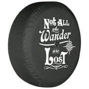 Boomerang - 33" Soft JL Tire Cover for Jeep JL Wrangler (w/ back-up camera) (2018-2020) - Rubicon - Not All Who Wander Are Lost