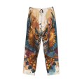 thumbnail image 6 of Daiia Colorful Owl Tattoo Art Men's Sleep Pant with Pockets and Drawstring,Pajama Pants-Large, 6 of 9