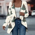 thumbnail image 7 of Roncen Christmas Floral Printed Cardigan Sweaters for Women - Casual Long Sleeve Open Front Lightweight Coat - Loose Fit Knit Sweater for Holiday Season Fashion Outerwear, 7 of 7