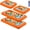 Orange, variant on XIMEI 4-Pack Inflatable Ice Serving Bars Buffet Serving Tray Drink Cooler for Pool Party, with Drain Plug & Hand Pump, 2 Sizes