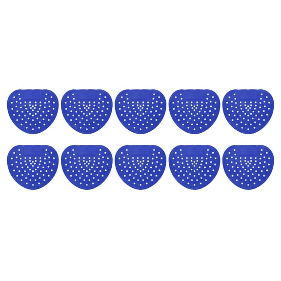 10Pack Urinal Screen Deodorizer, Anti-Splash Peach-Scent Mat Urinal Cakes, Blue