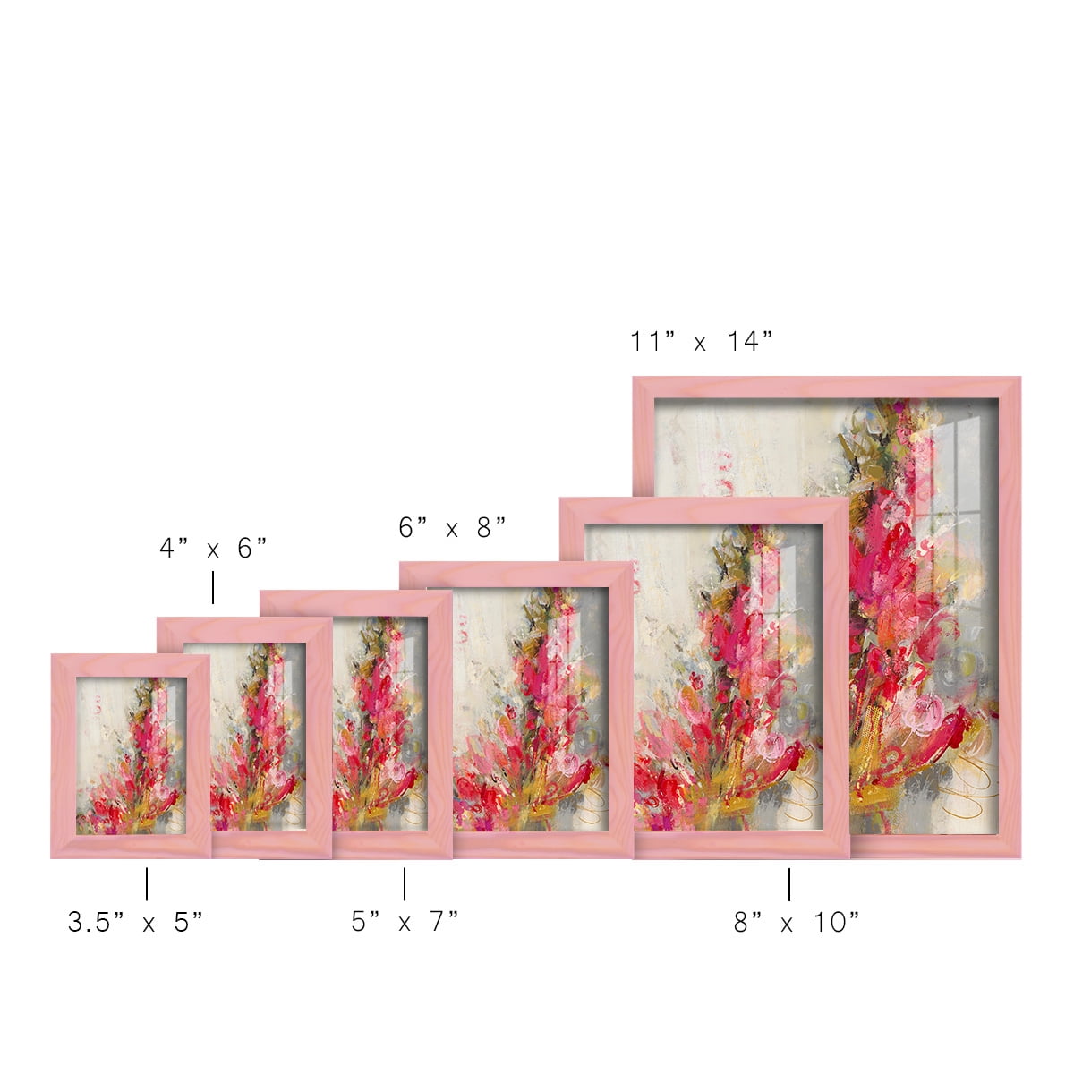 Flip Side - Framed Print w/glass - Sunset Pink