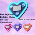 thumbnail image 6 of QINGQ Solar Powered Wireless LED Heart Shape C-Pillar Neon Light, 5 Lighting Modes Car Interior Decoration, Romantic Ambient Gift for Couples, 6 of 8