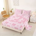 thumbnail image 2 of Manfei Cartoon Heart Print Full Size Sheets For Kids,Letter D Personalized Initial Girls Bed Sheets,4 Pieces, 2 of 6