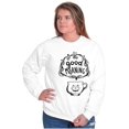 thumbnail image 3 of Caturday Morning Cats Coffee Lovers Women Crewneck Sweatshirt Brisco Brands M, 3 of 5