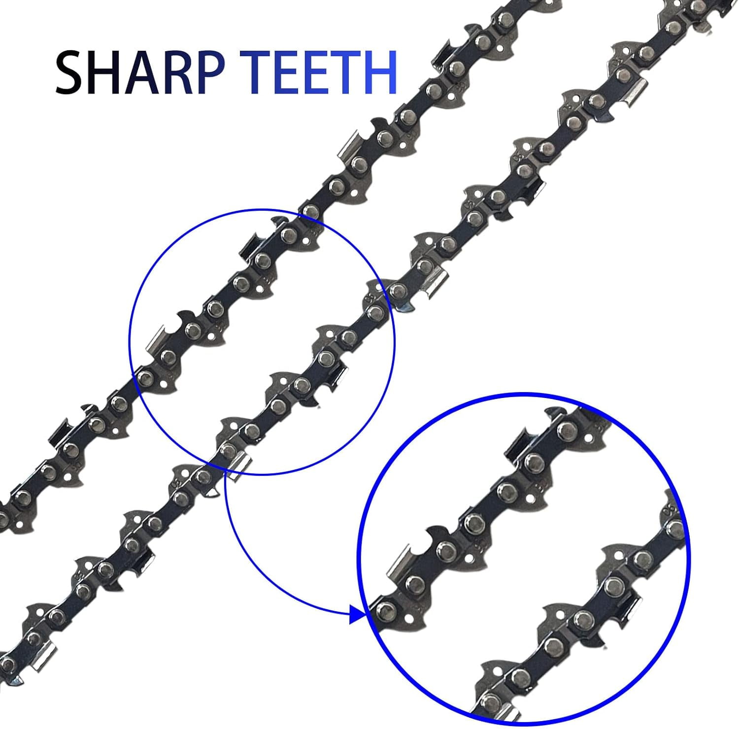 Opuladuo 2PC 16'' Chainsaw Chain Replacement for EGO Power+ CS1613 / CS1604 / CS1600 / CS1610 / CS1611 16-Inch 56V Chainsaw