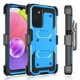 thumbnail image 1 of Tiflook For Samsung Galaxy A03S (US Version) Holster Clip [Tshell] [Built-in Screen] [Kickstand Locking Belt] Full Body Carrying Case - Blue, 1 of 6