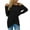 639-Black, variant on Womens Tops Cold Shoulder Long Sleeve Twist Knot Top Sexy Tunic T Shirts Casual Darkgray Blouse Size M
