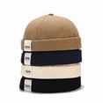 thumbnail image 3 of Bocca Bonnet Sans Visière pour Hommes, Couleur Unie, Ajustable, Beige, 3 of 6