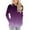 Purple, variant on Meichang Blouses for Women Fall 2023 Trendy Gradient Print Blouse Casual Crewneck T-Shirts Long Sleeves Shirts with Pockets