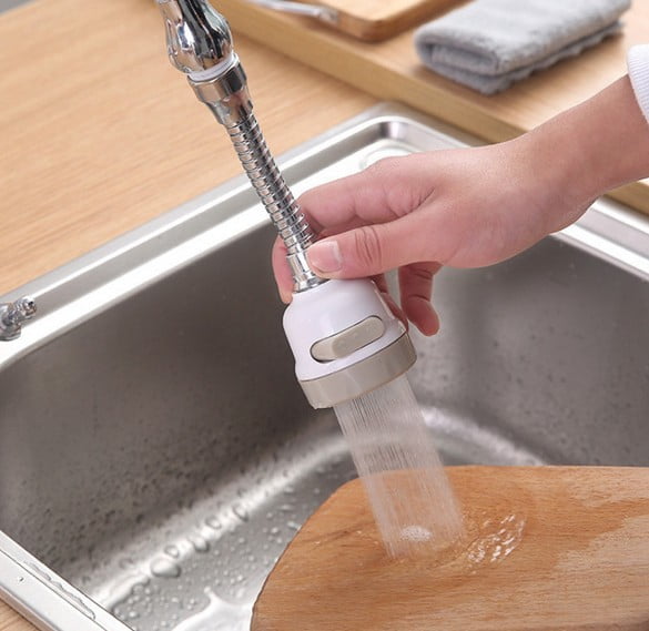 2 Pack Moveable Kitchen Tap Head Flexible Faucet Sprayer ...