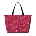 thumbnail image 2 of Balery Pink Glitter Beach Travel Bag - Water-Resistant, Large Capacity Lightweight Tote with 7 Pockets for Women and Men - Perfect for Beach, Pool, Gym, and Travel, 2 of 7