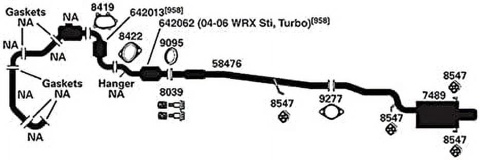 AP 8039 Exhaust Bolt and Spring Fits select: 2006-2007 SUBARU B9 TRIBECA, 2008-2014 SUBARU TRIBECA