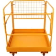 thumbnail image 3 of Forklift Safety Cage,Forklift Man Basket 1200lbs Capacity, Foldable Forklift Work Platform,36'' x 36'' Foldable Forklift Work Platform for 1-2 People with with Chain and Safety Lock, Perfect for Aeria, 3 of 8